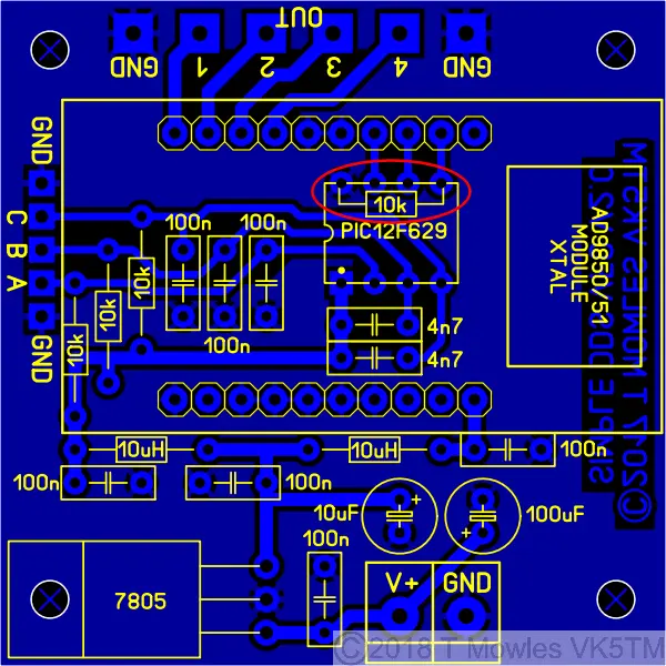 Simple DDS VFO pcb mod